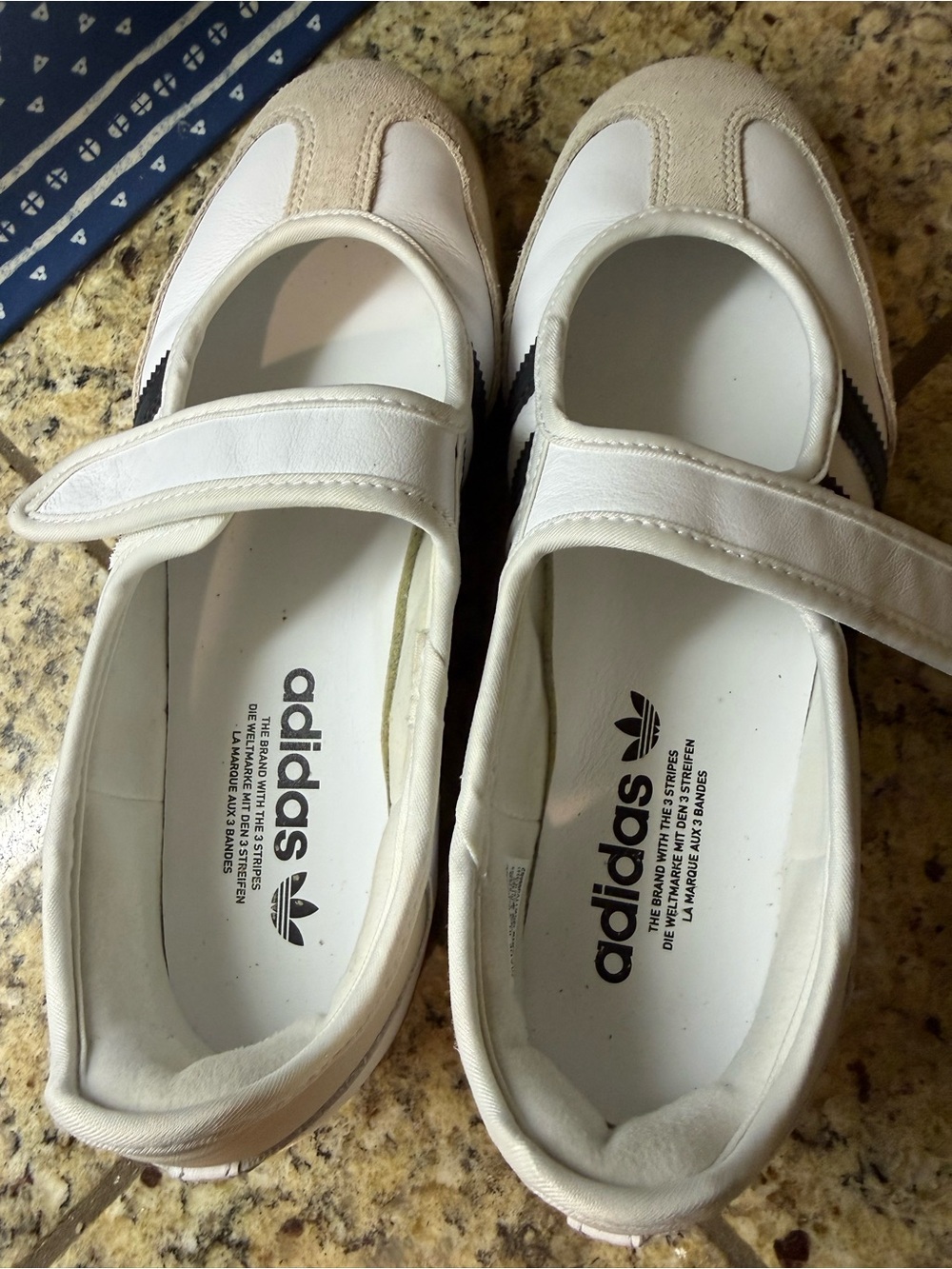 adidas White & Tan Women’s Athletic Mary Jane Shoes Size 8 - Picture 4 of 7